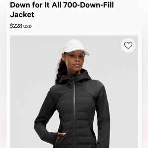 Lululemon Black Puffer Jacket with Hood and Water-Resistant Finish